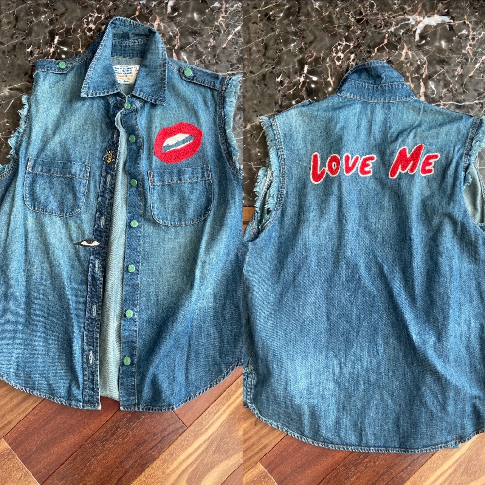 Sandrine Rose Denim Vest Love Me Small